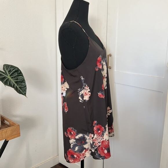 Intimately Free People Cascades Grey with Floral Print Slip Dress - Small - Picture 6 of 10
